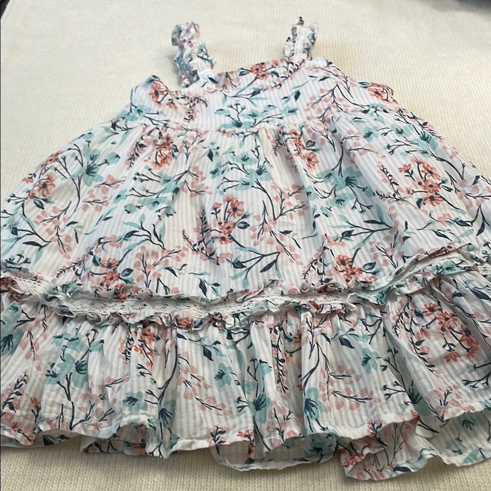 Catherine Malandrino Floral Kids Dress - Pink, Blue, White